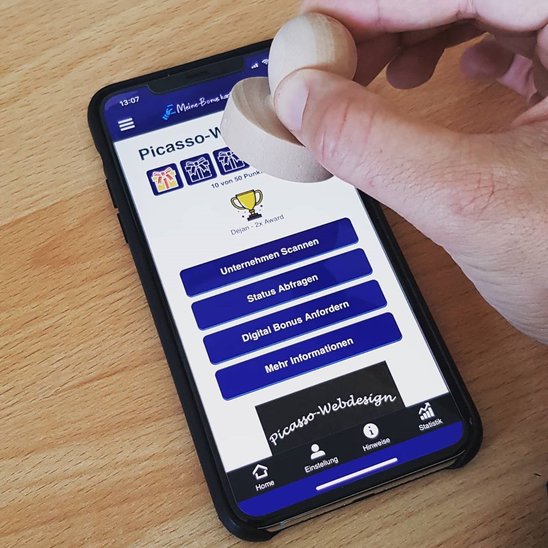 Digitaler Stempel in der Digitalen Bonuskarte