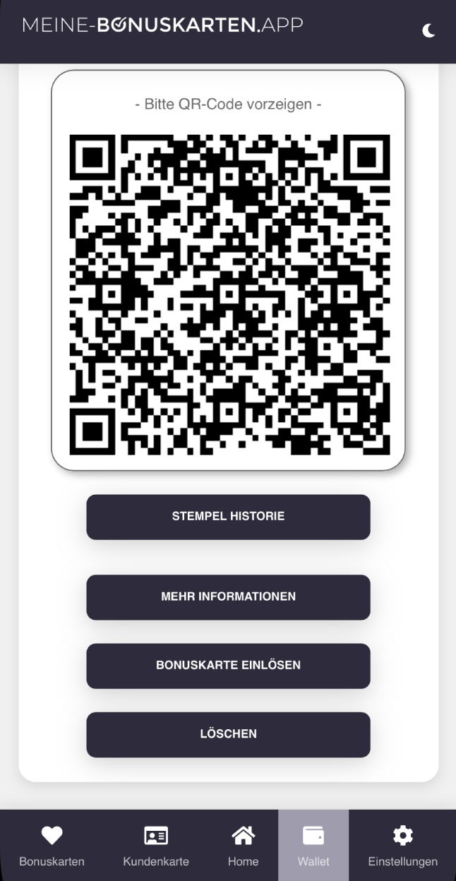 Meine-Bonuskarten.App - Volle Bonuskarten einlösen
