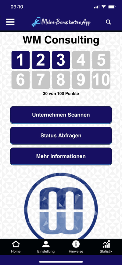WM Consulting - Neues Unternehmen bei Meine-Bonuskarten.App